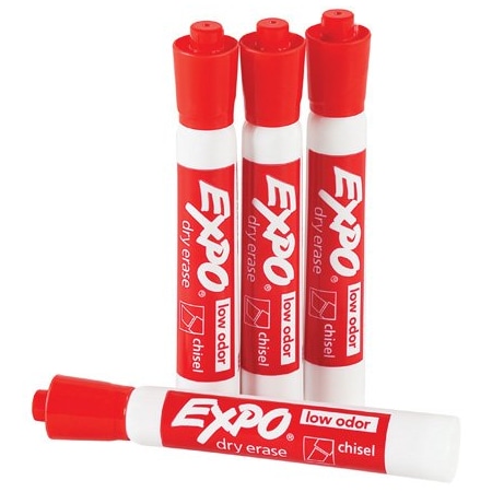 Bsc Preferred Expo Red Dry Erase Markers, 12PK BUY00441672